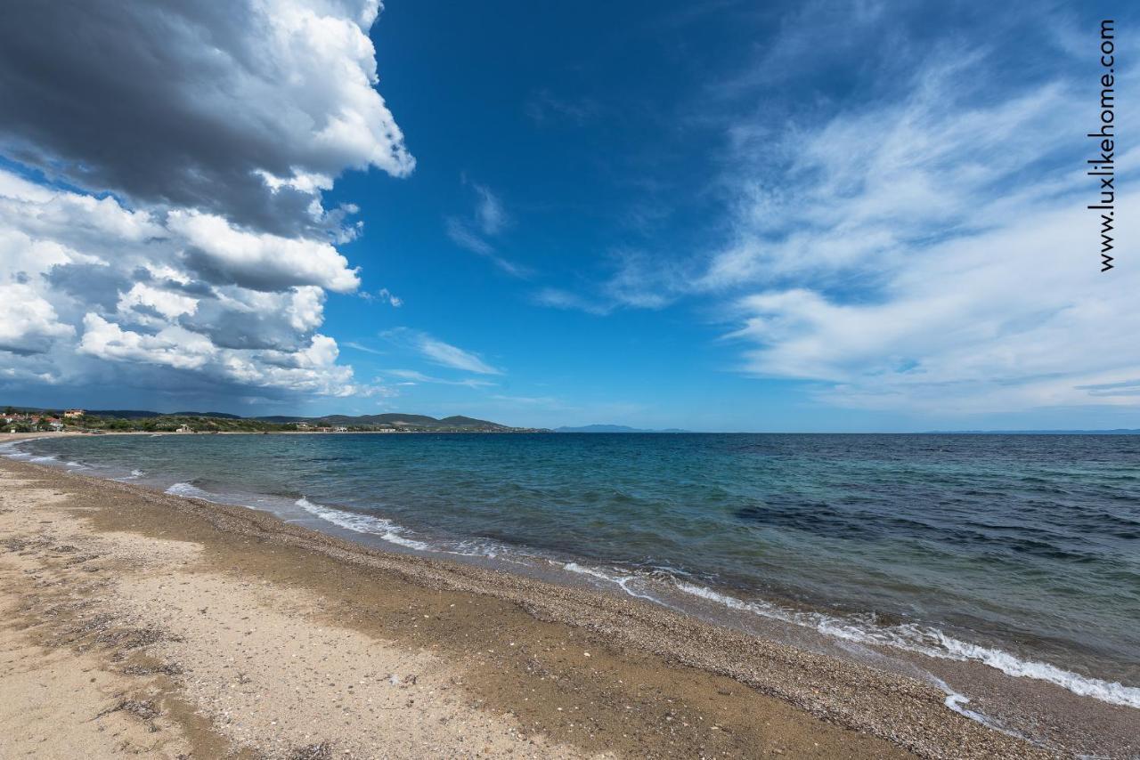#Luxlikehome - Mediterranee Beachfront Summer House Kalyves Polygyrou Екстер'єр фото