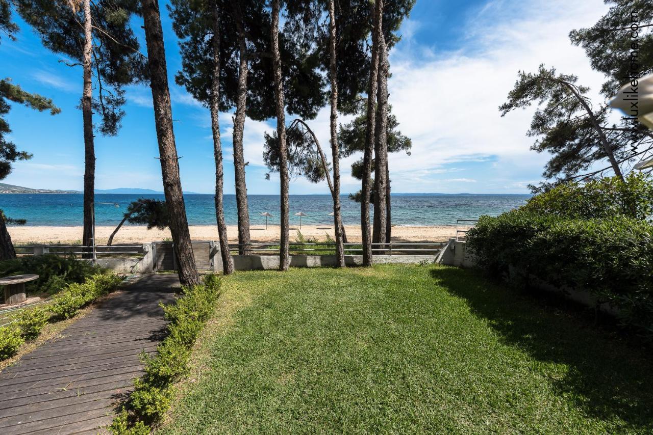#Luxlikehome - Mediterranee Beachfront Summer House Kalyves Polygyrou Екстер'єр фото