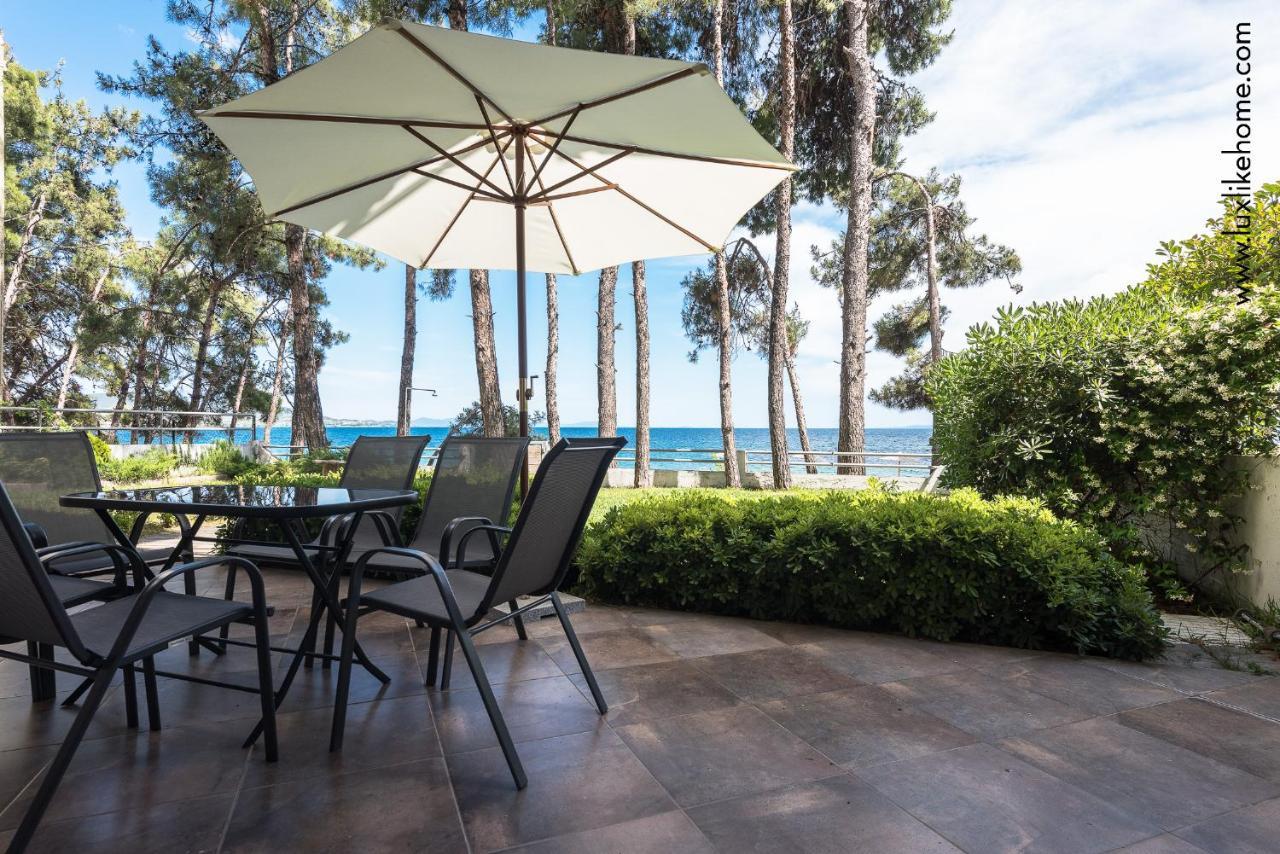 #Luxlikehome - Mediterranee Beachfront Summer House Kalyves Polygyrou Екстер'єр фото
