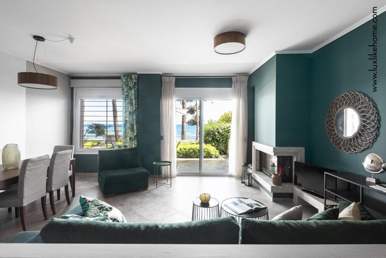#Luxlikehome - Mediterranee Beachfront Summer House Kalyves Polygyrou Екстер'єр фото